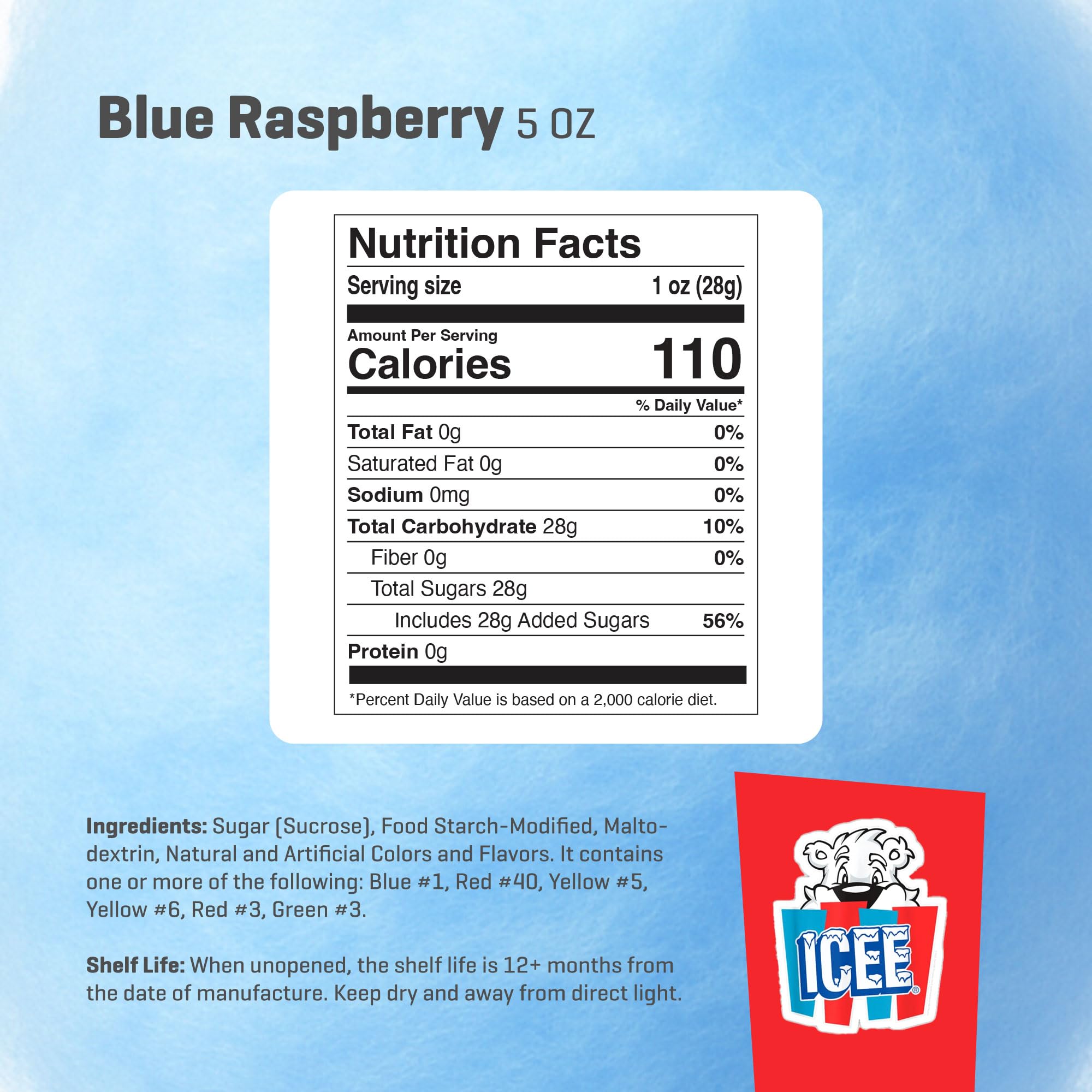 ICEE Cotton Candy fluffy texture close-up highlights airy sweetness that melts pleasantly.