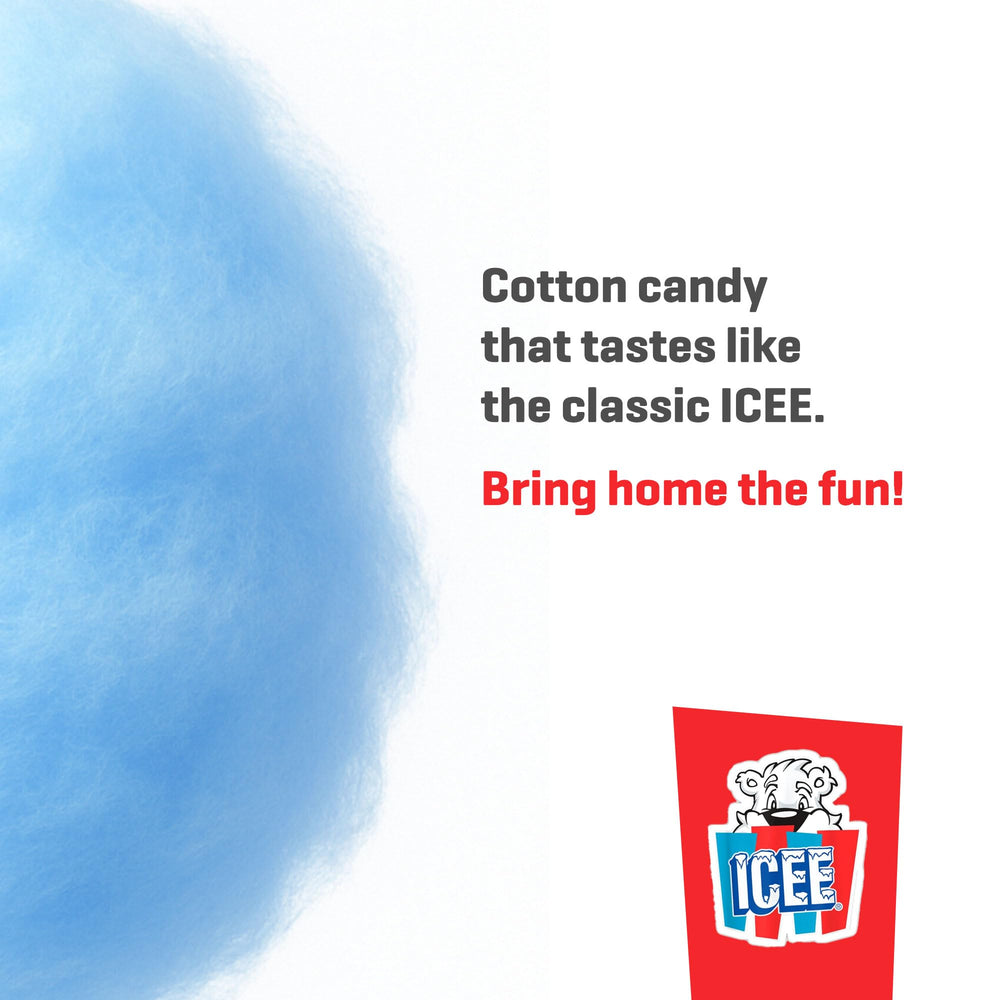 ICEE Cotton Candy resealable lid image demonstrates freshness and portability.