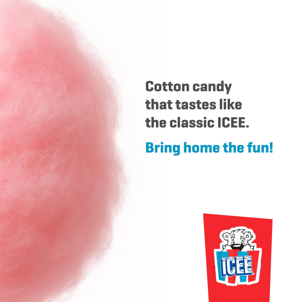 Icee Cotton Candy snack portrait showcasing a light, airy bite
