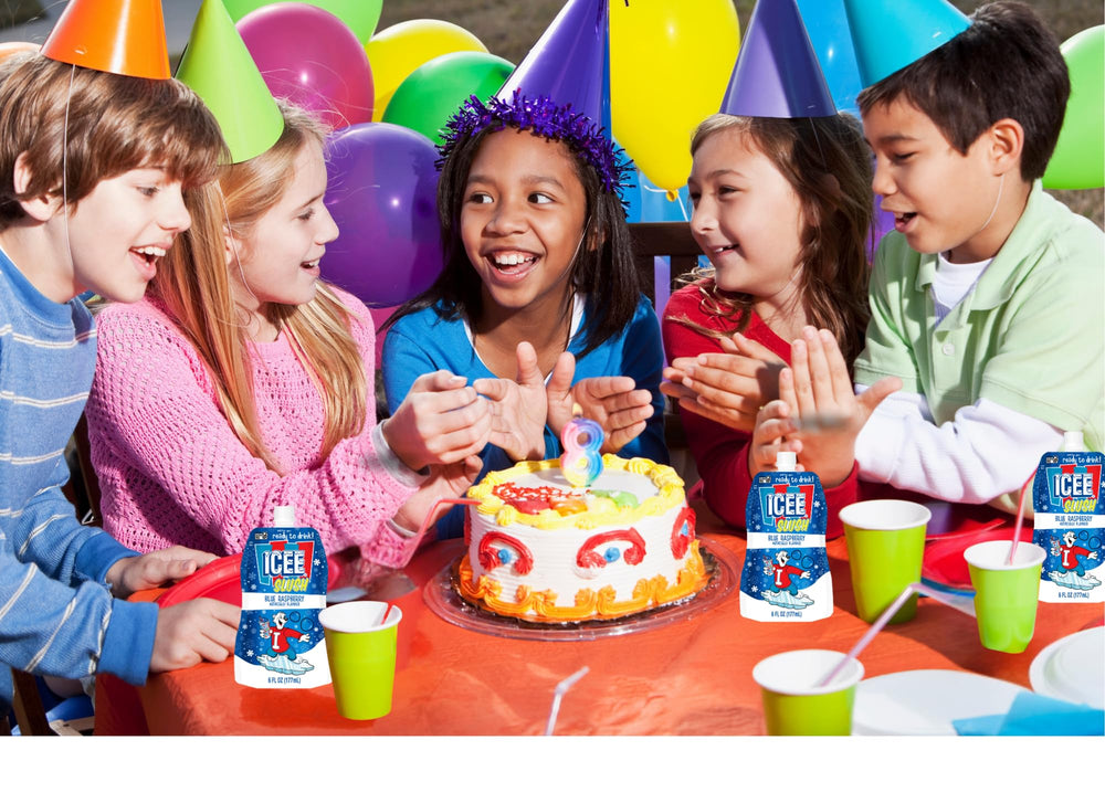 Icee Slush 12-pack display ideal for party-ready cool-downs.