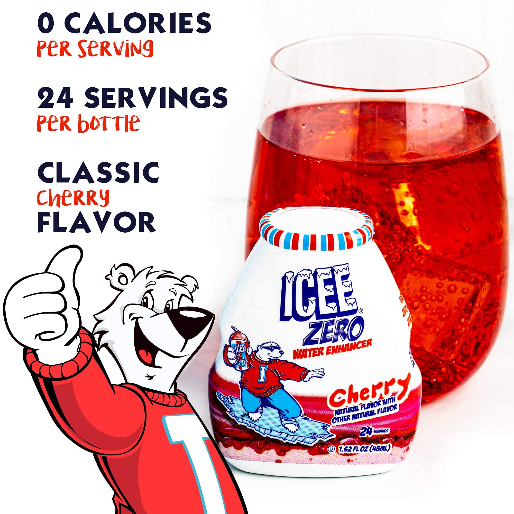 Icee Zero Calorie Cherry water enhancer 4-pack box on shelf
