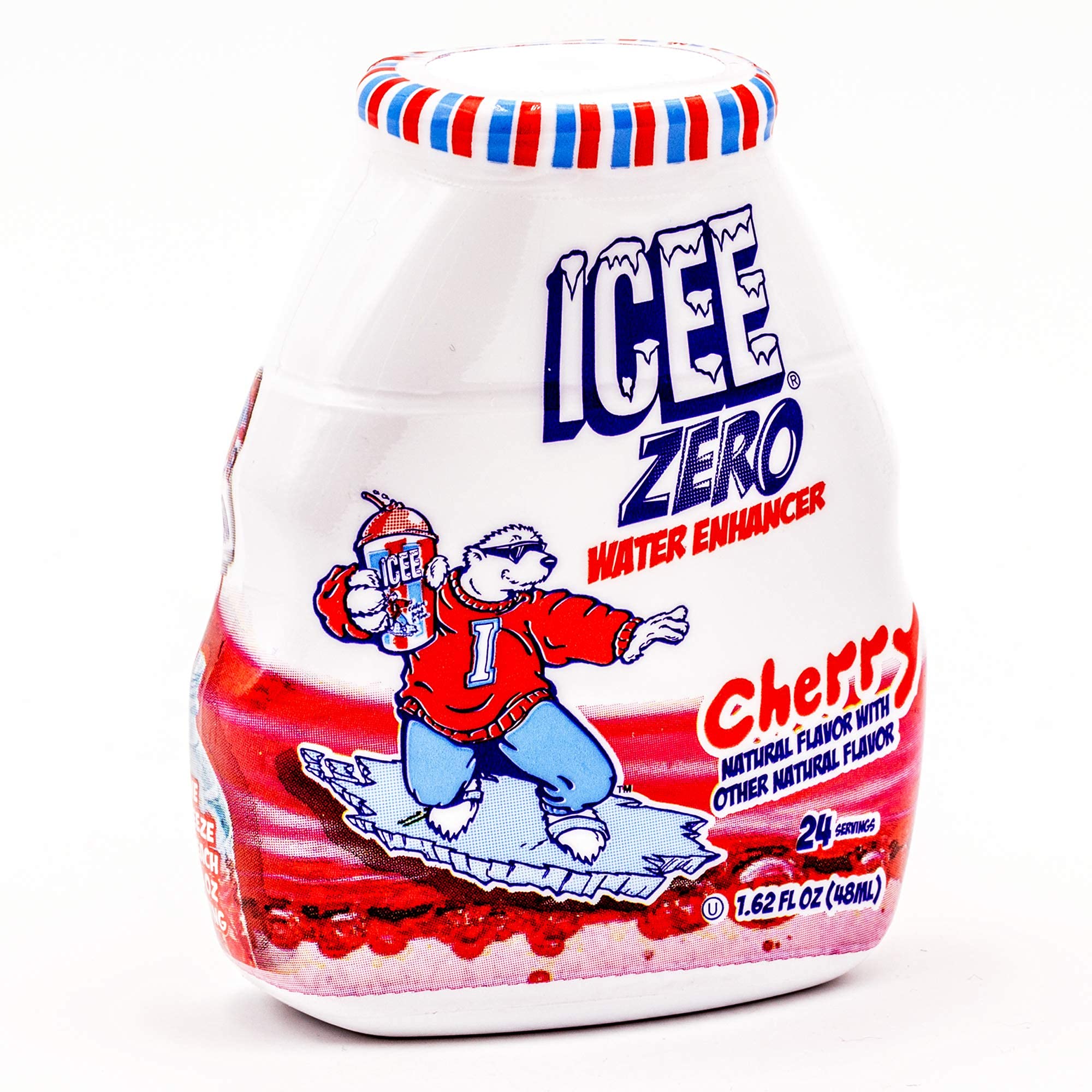 Icee Zero Calorie Cherry water enhancer poolside for summer refreshment