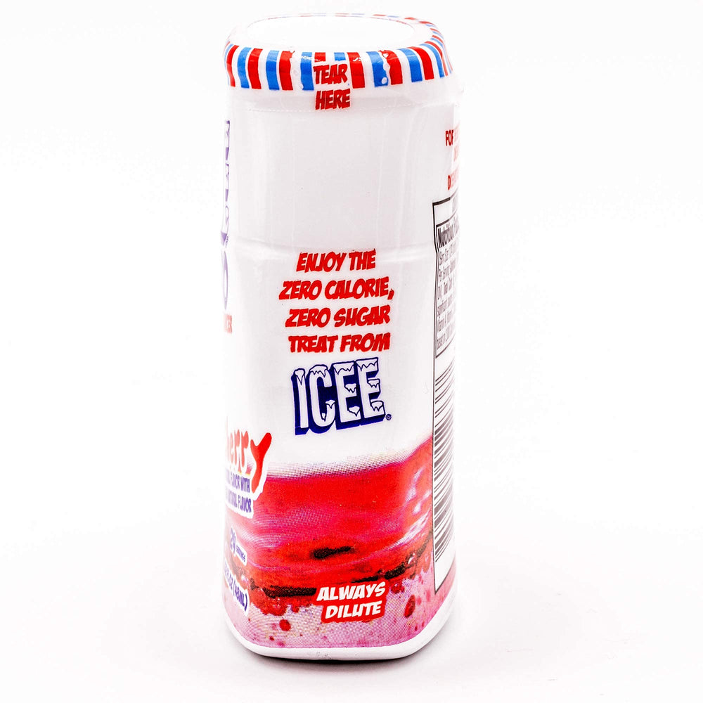 Icee Zero Calorie Cherry water enhancer vacation bottle in travel bag