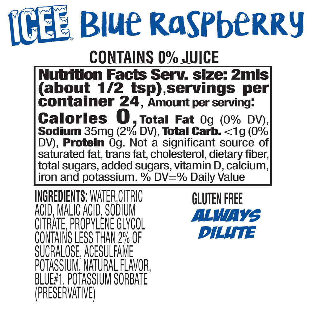 Icee 24 servings per bottle highlight for long-lasting flavor