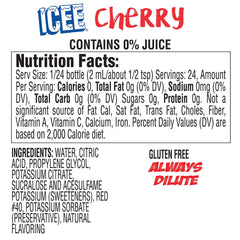 Icee Zero Calorie gluten-free label bottle view for allergen-conscious hydration