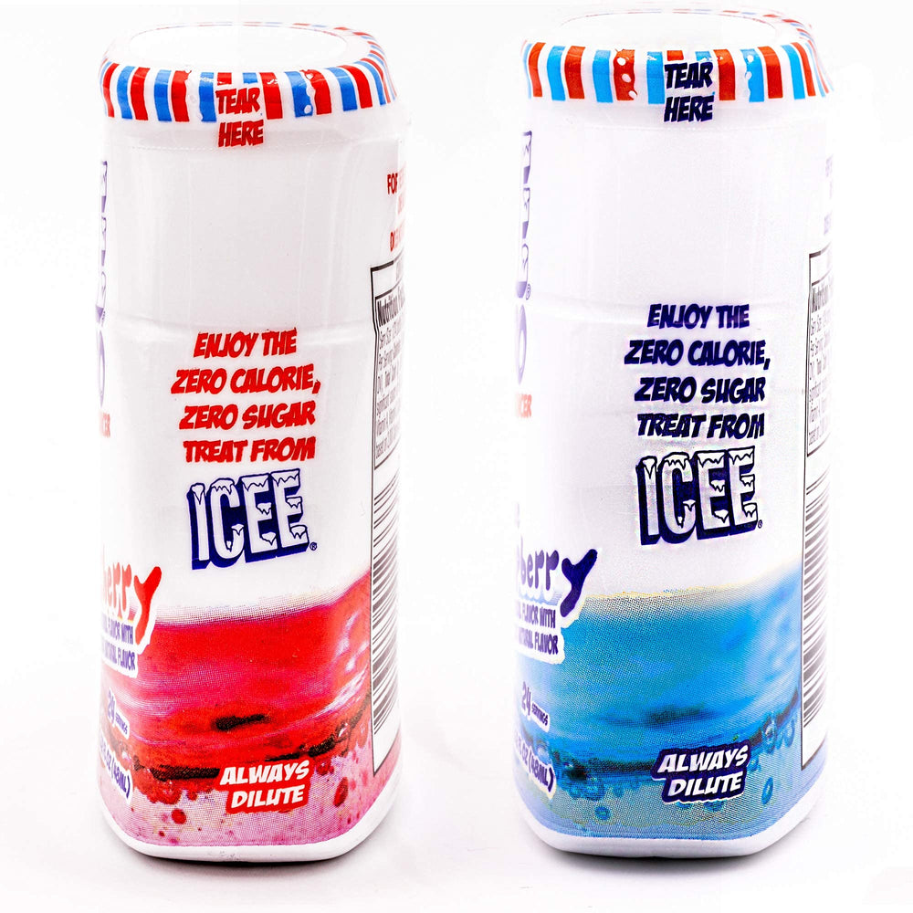 Icee at office desk cup with flavor drops for quick pick me up