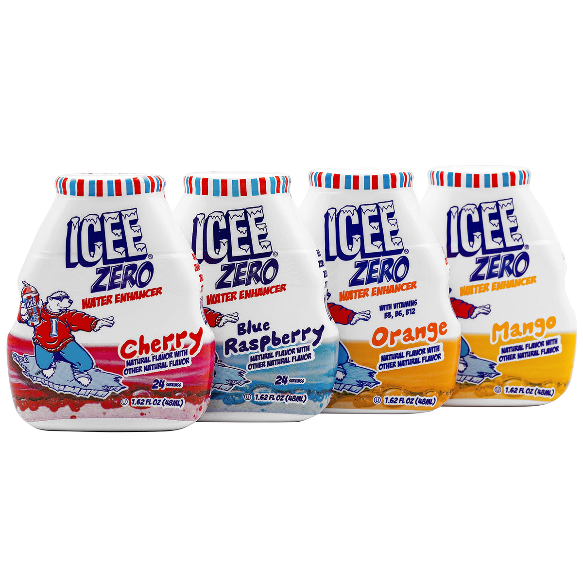 Icee Zero Cherry bottle pour for zero-calorie flavor on the go.