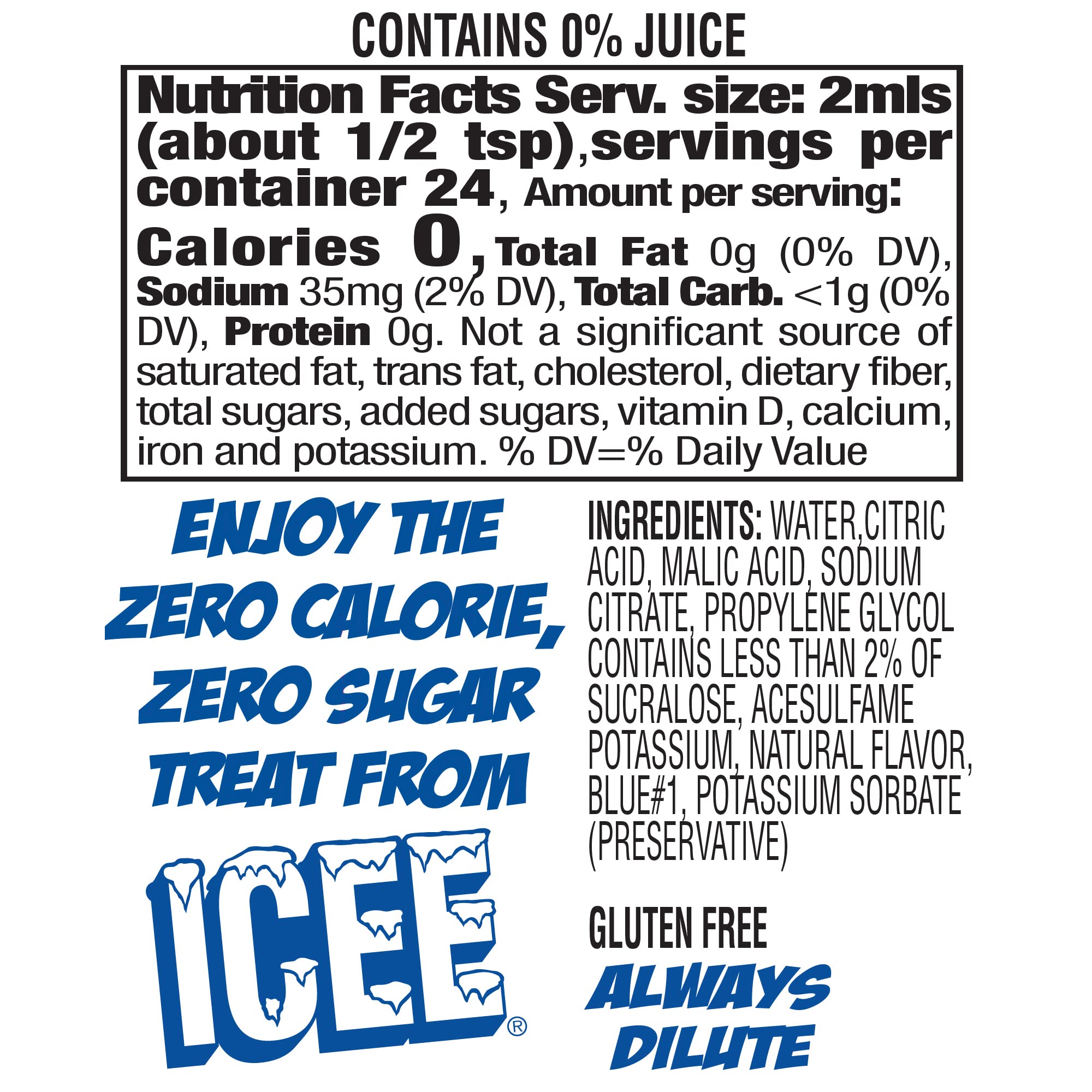 Icee Zero Orange pour showcasing bold, sugar-free citrus flavor.