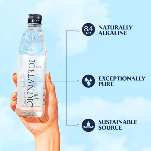 Icelandic Glacial glacier-inspired bottle design signals premium quality.