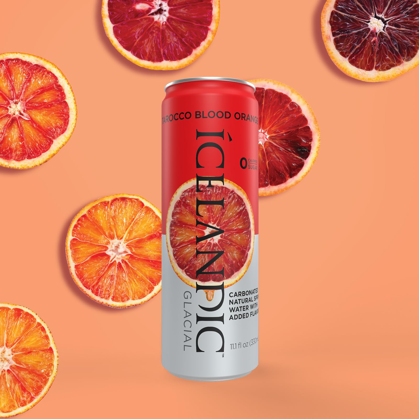 Icelandic Glacial sparkling water poured into a glass for a refreshing sip.