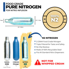 ICO cartridges for beer nitro infusion enhance mouthfeel and rich foam