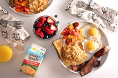 Golden crisp Idaho Spuds hashbrowns with diner-style texture