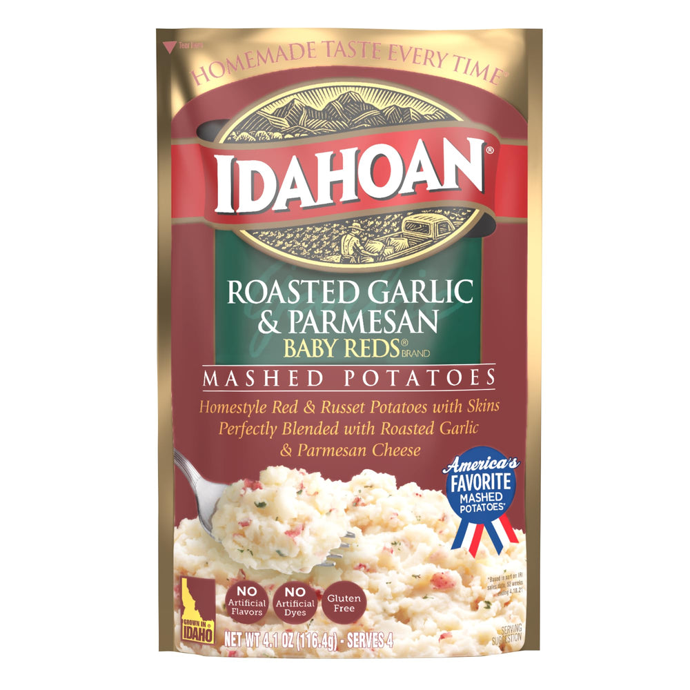 Idahoan Baby Reds parmesan finish with grated cheese, gluten-free side