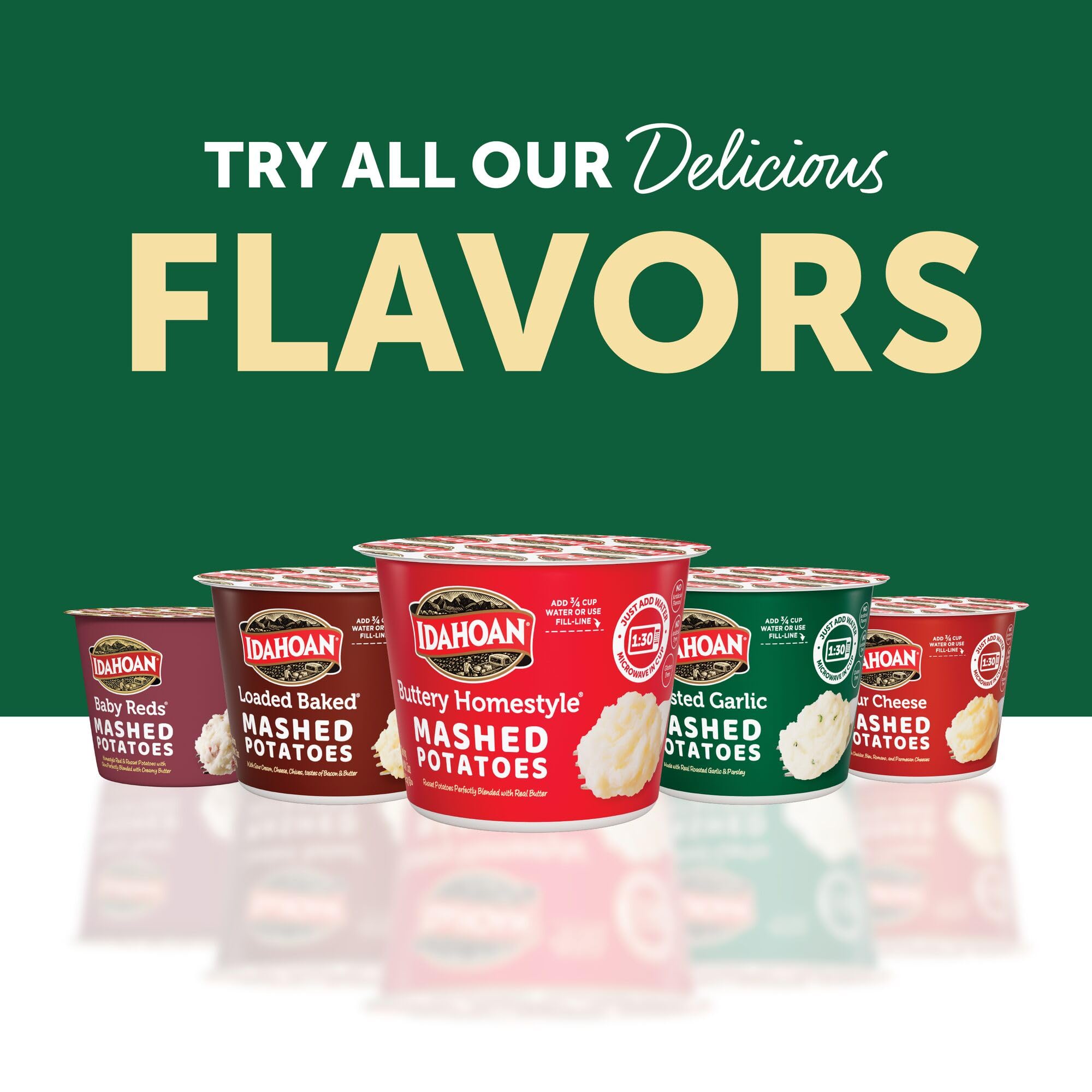 Idahoan brand logo on the pack signals trusted taste.