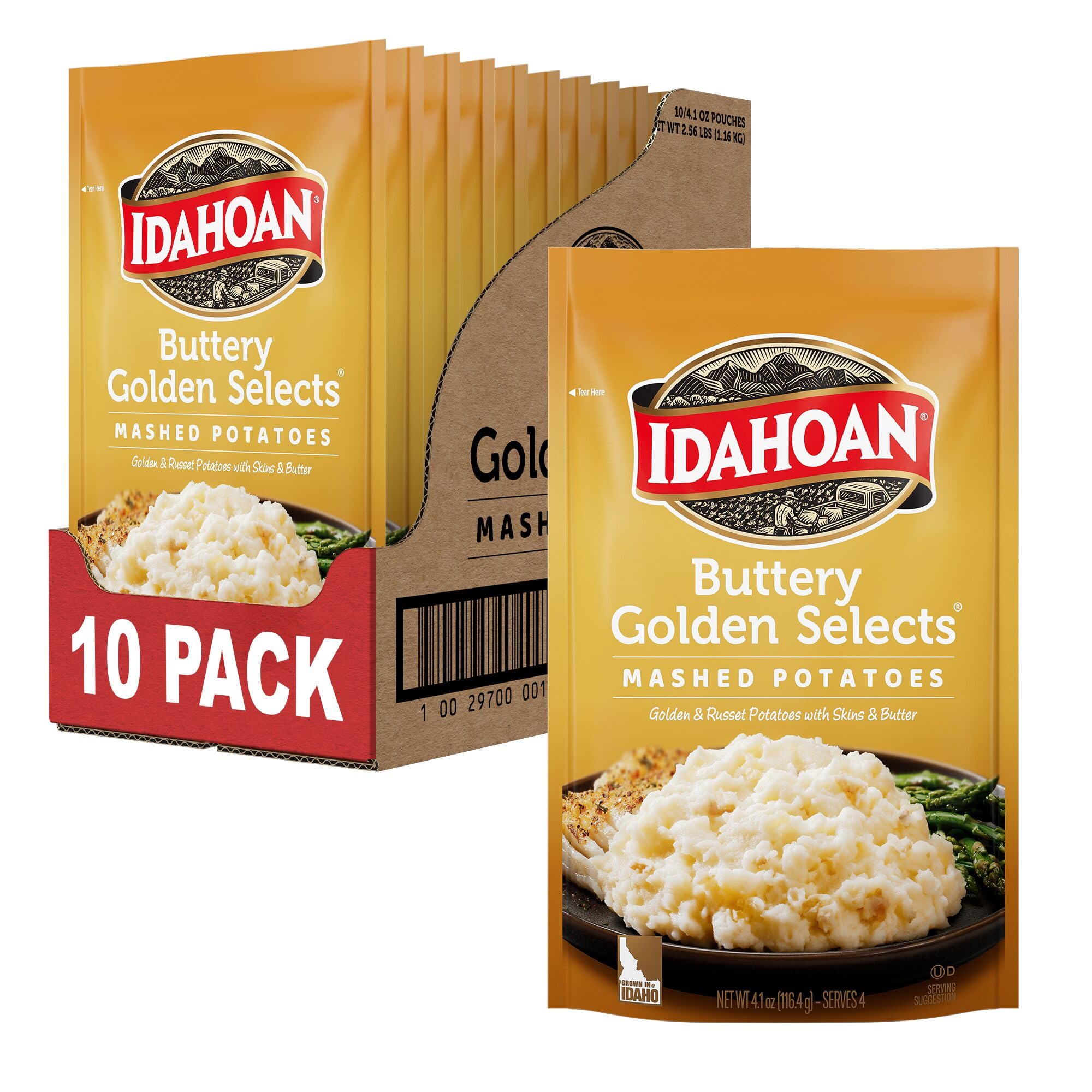 Idahoan Buttery Golden Selects mashed potatoes pouch ready in minutes