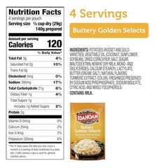 Idahoan Buttery Golden Selects mashed potatoes in a creamy bowl