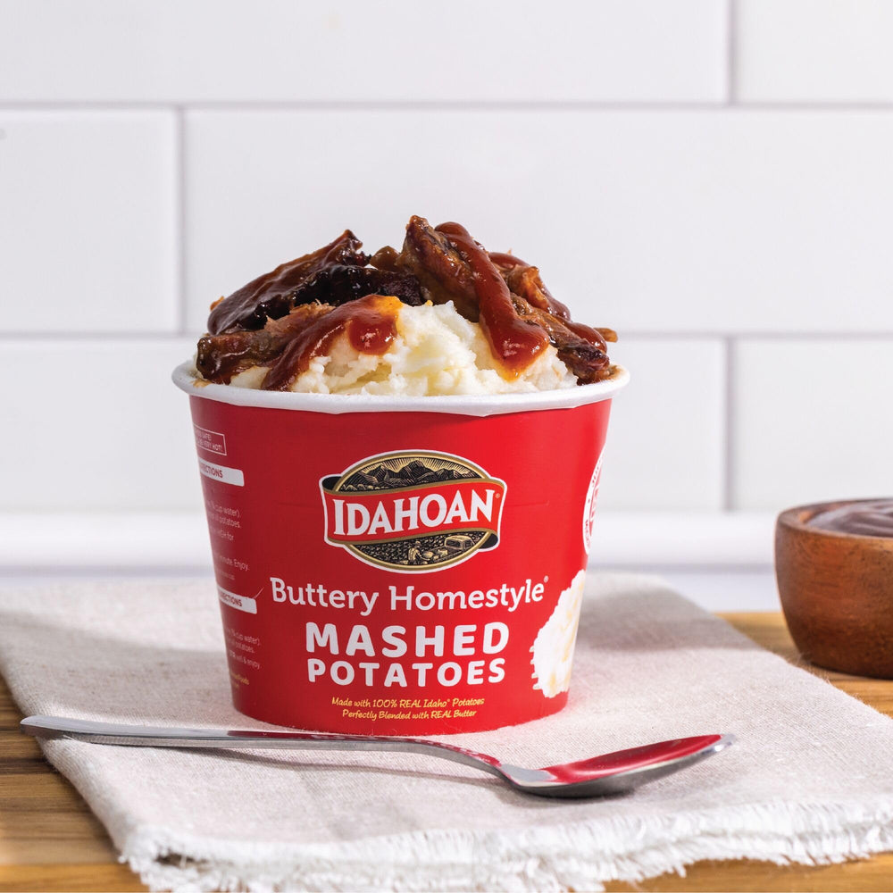 Idahoan 24-cup pack brings a convenient pantry solution for busy weeknights.