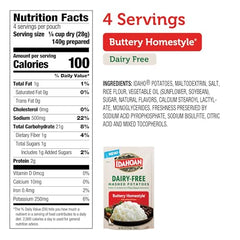 Idahoan Dairy-Free Mashed Potatoes water addition step demonstrates quick prep.