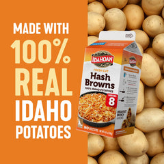 Packaging highlights 100% Idaho potatoes in Idahoan hash browns