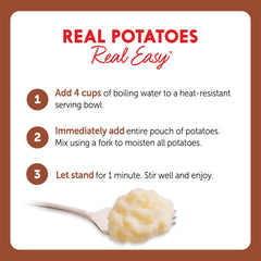 Idahoan Loaded Baked Mashed Potatoes naturally gluten-free option.