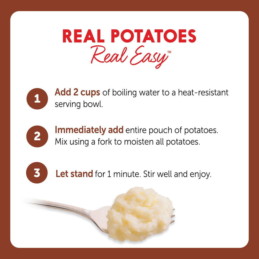 Idahoan Loaded Baked Mashed Potatoes microwave prep to save time.