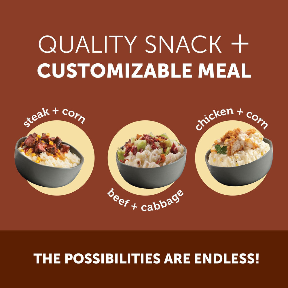 Idahoan Loaded Baked Mashed Potatoes microwave-ready in minutes.