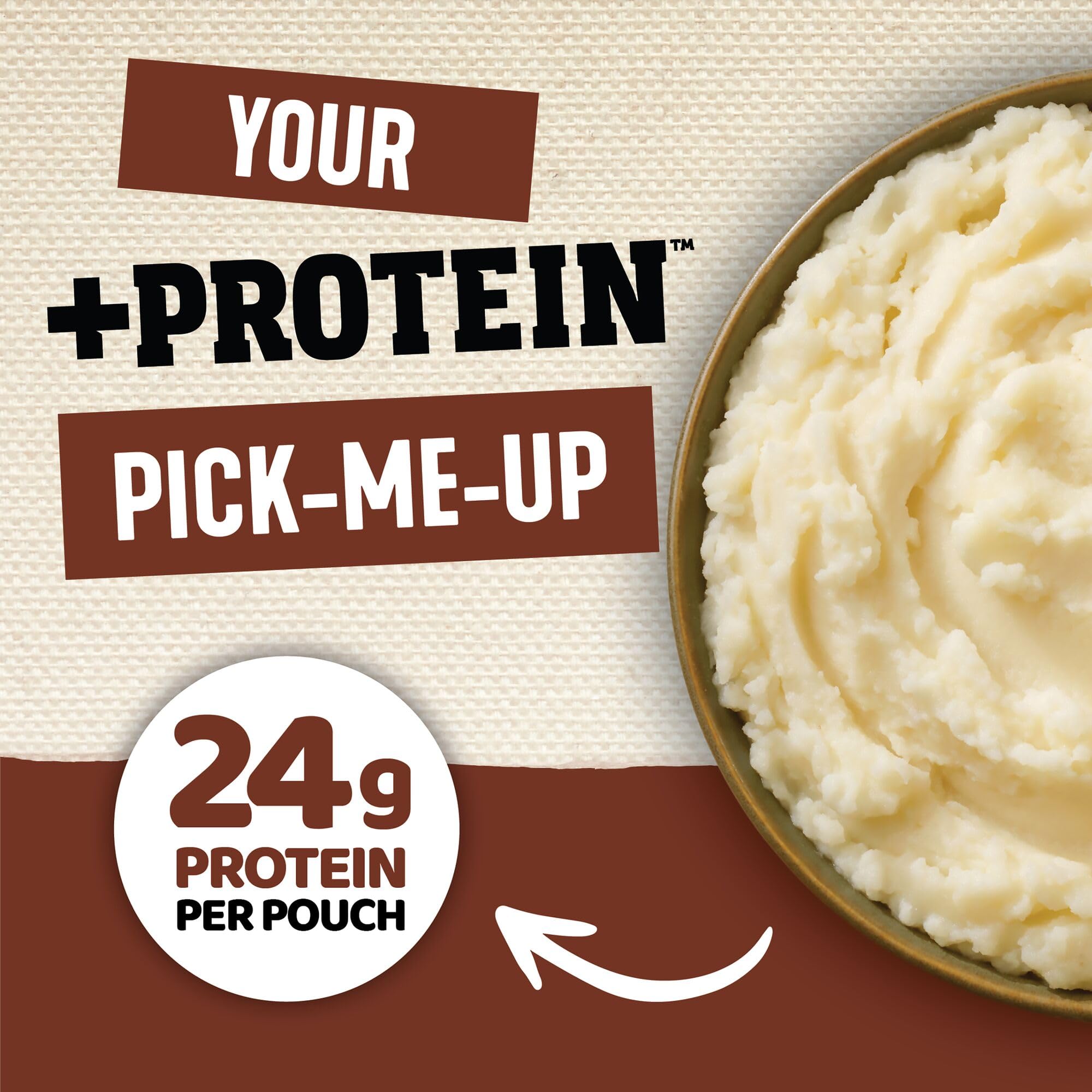 Idahoan mashed in microwave cup, heat-and-serve convenience with rich butter.