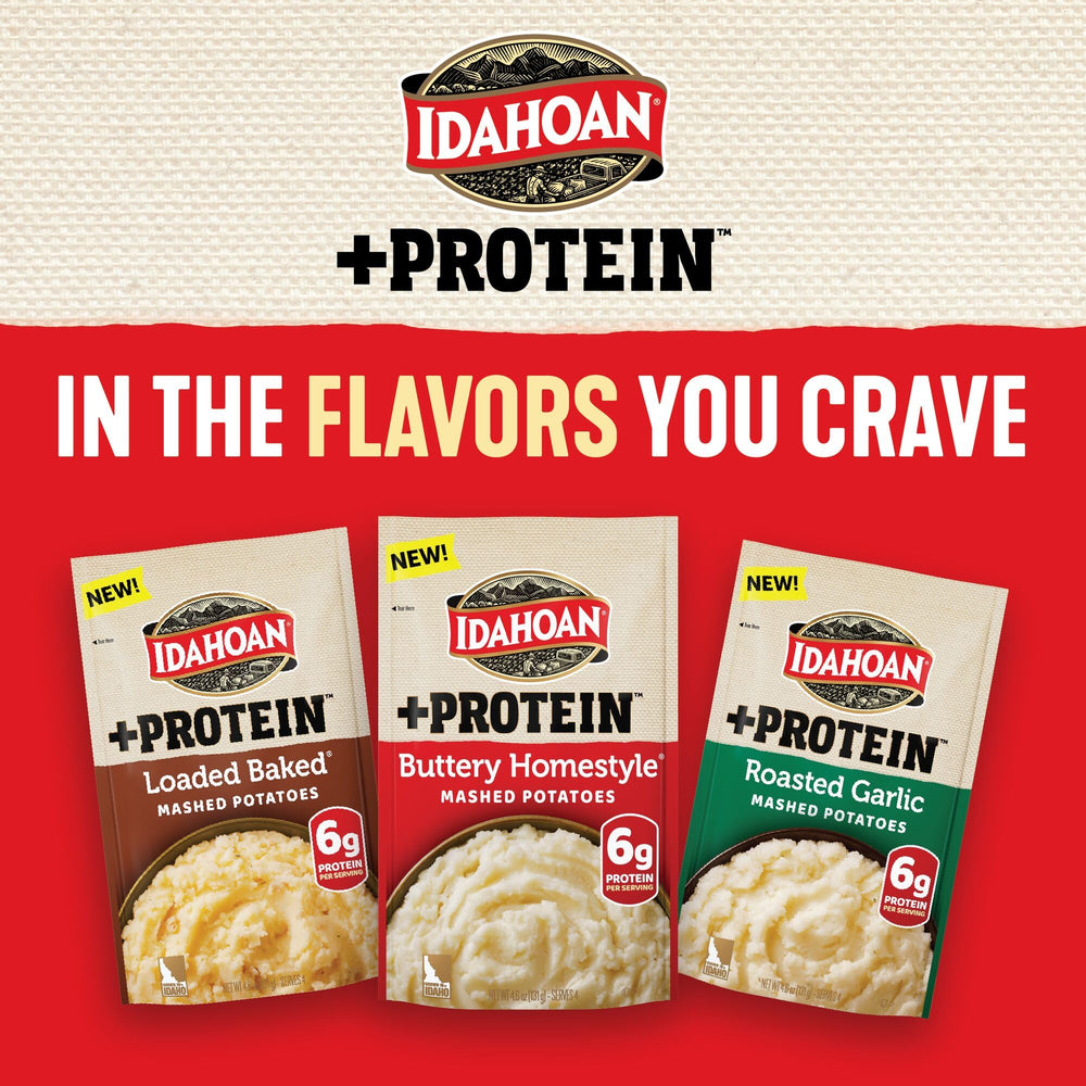 Idahoan Quick prep side dish with easy microwave or stovetop preparation.