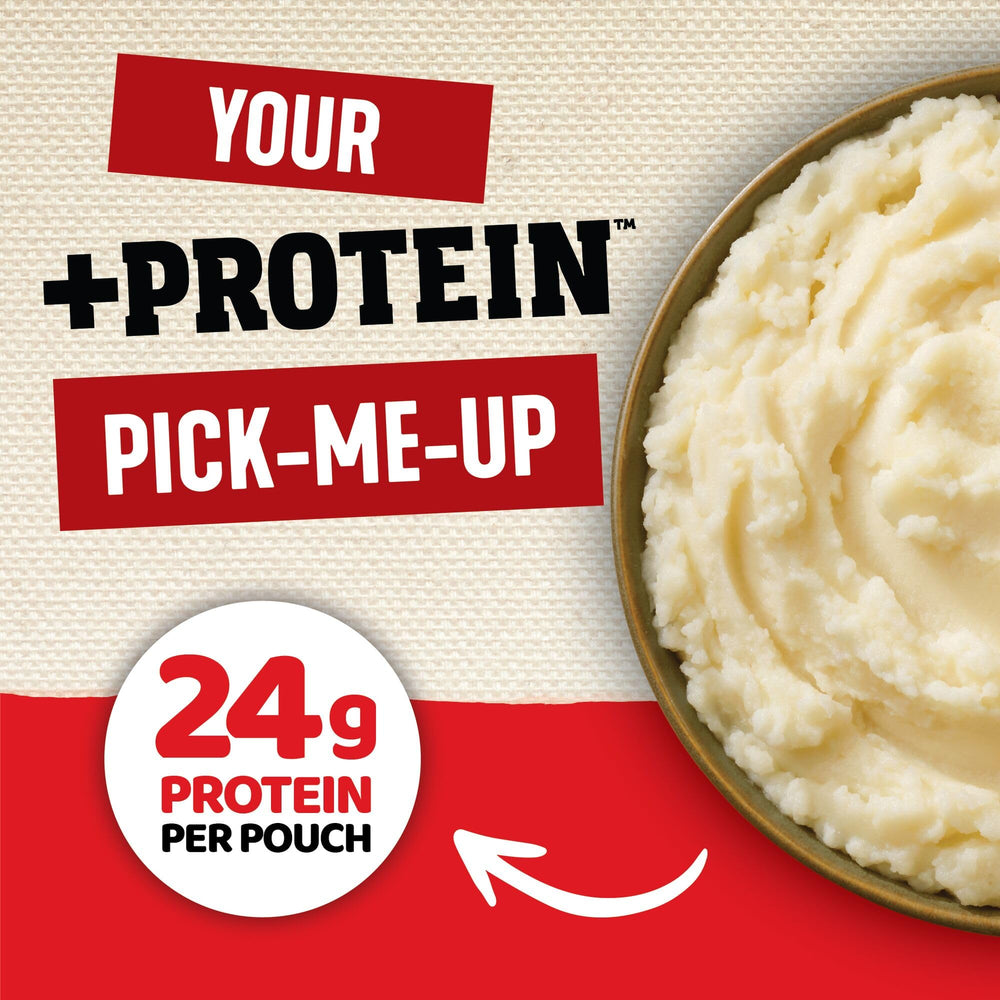 Idahoan Real Idaho Potatoes bowl emphasizes 100% potatoes and rich butter.