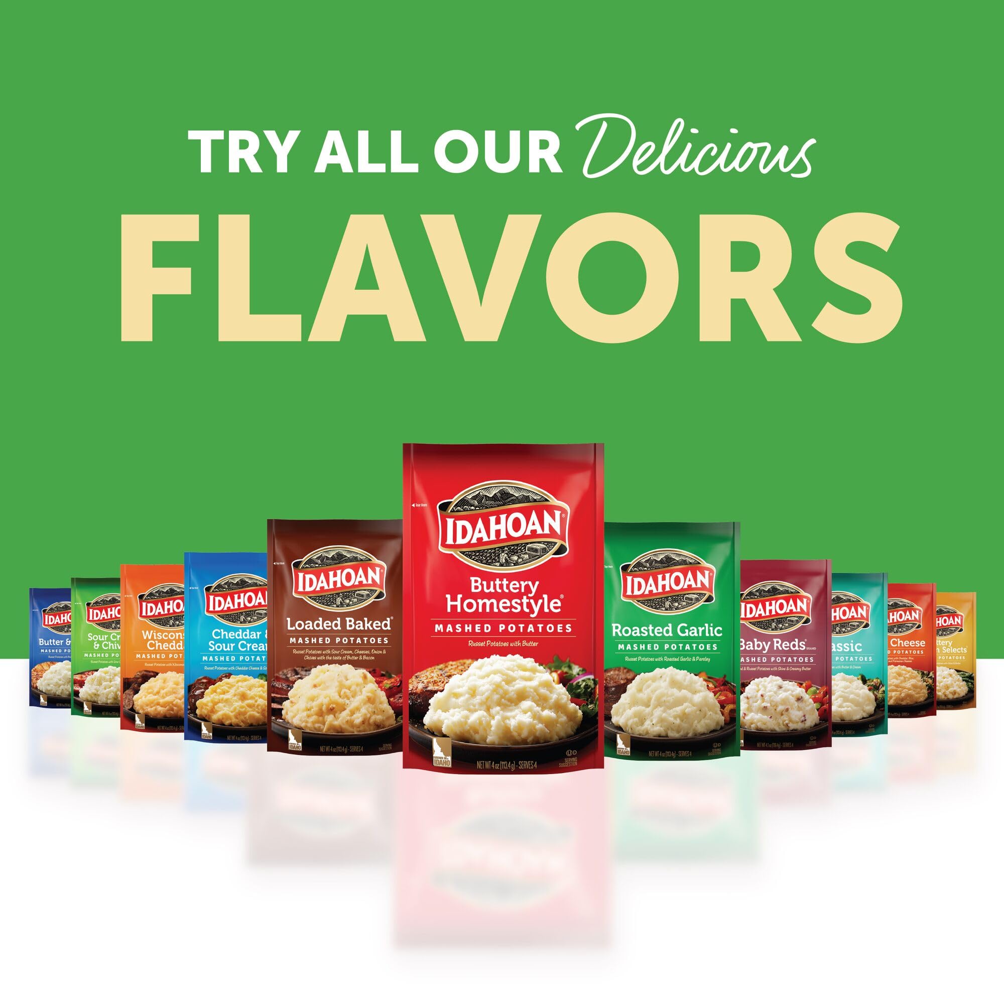 Idahoan Sour Cream & Chives mashed potatoes as hash browns or casserole base.