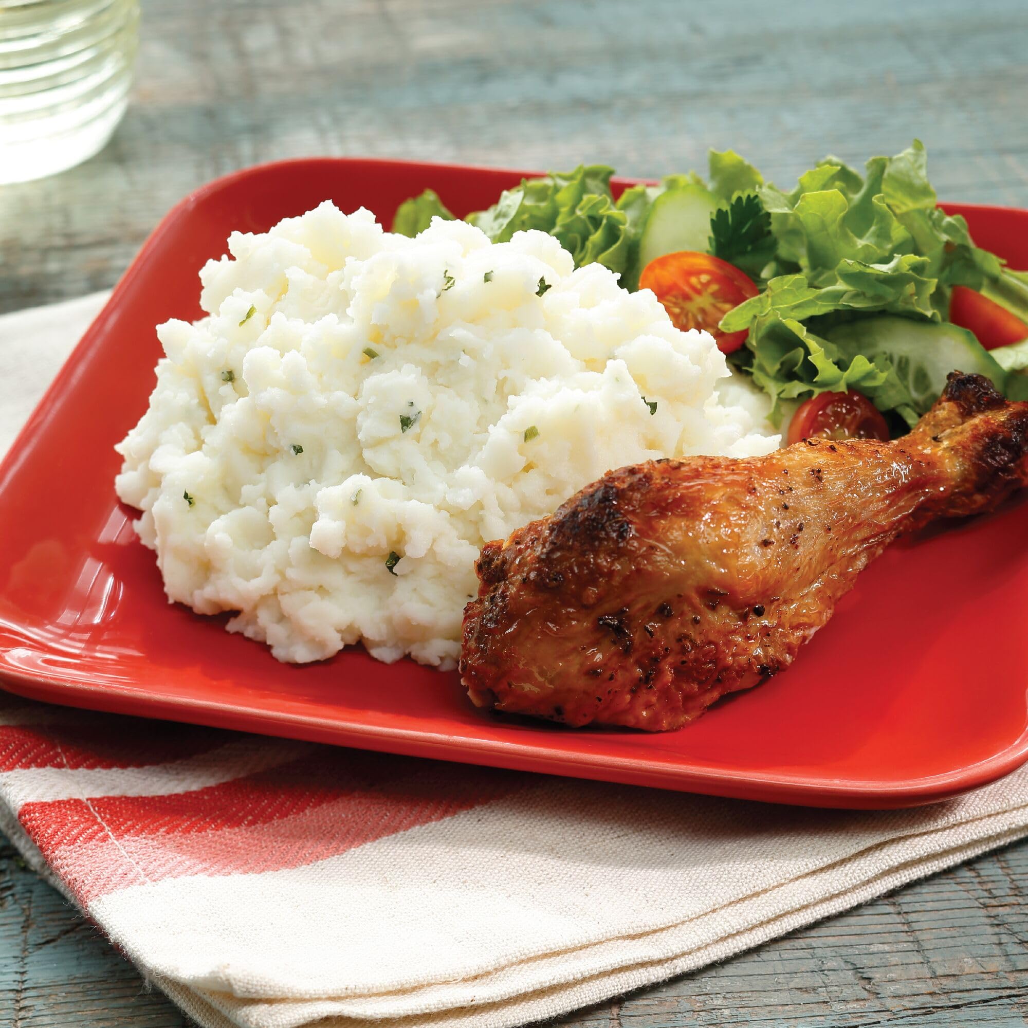 Idahoan Sour Cream & Chives mashed potatoes pack of 12 for easy stocking.