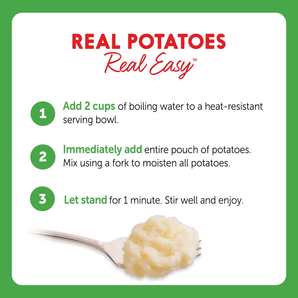 Idahoan Sour Cream & Chives mashed potatoes on stovetop, simple weeknight side.