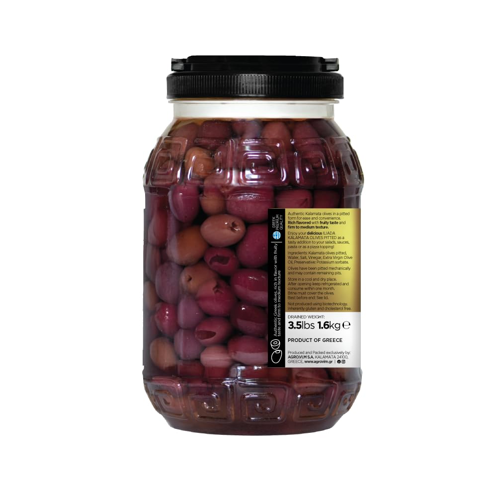 Iliada Kalamata olives on salad, adding Mediterranean brightness.