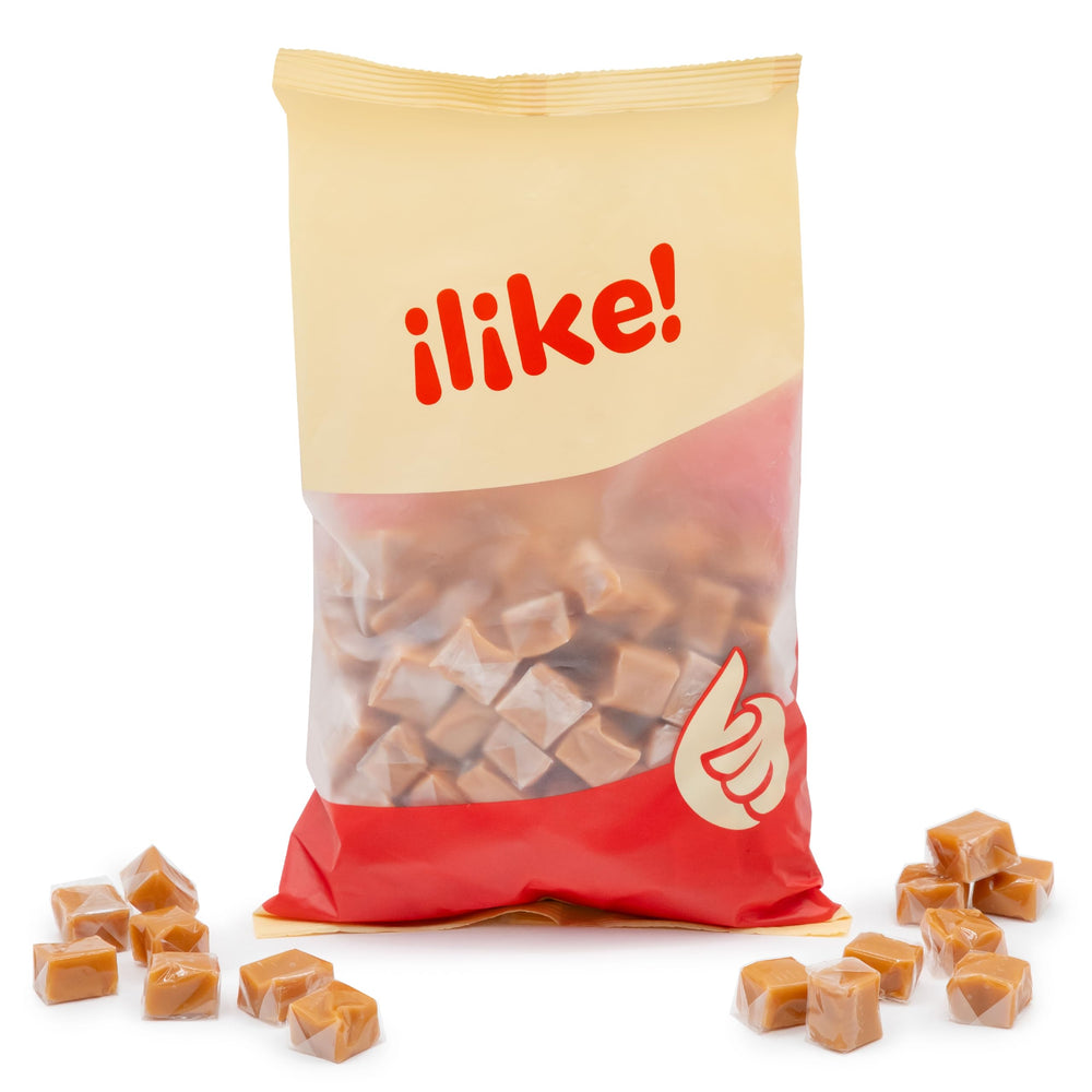ILIKE! caramel cubes on a coffee station for a quick sweet boost