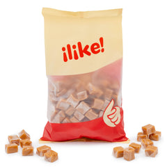 ILIKE! caramel cubes on a coffee station for a quick sweet boost