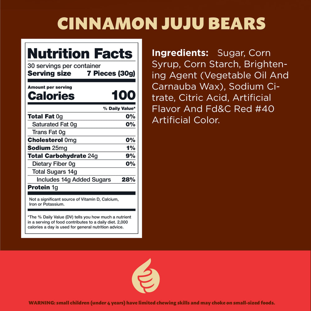 ilike cinnamon bears regular-size chewy bears with bold cinnamon flavor