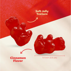 ILike Cinnamon Bears spicy-sweet flavor – heat and chew perfect for dessert toppings.