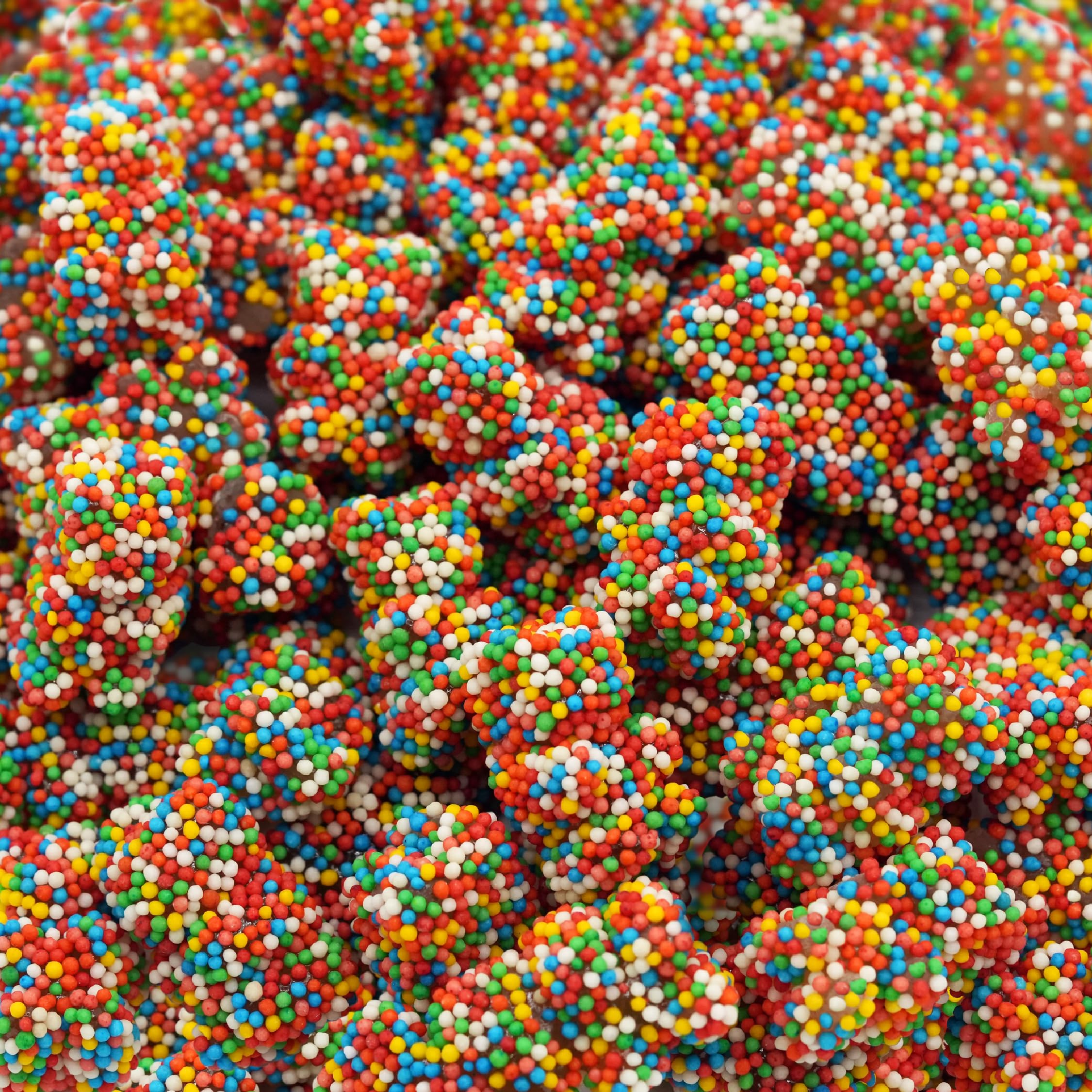 ILIKE! Crunchy Gummi Bears 1lb bag with rainbow nonpareil coating for festive snacking.