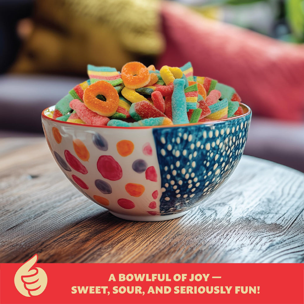 ILIKE! Assorted gummies suit party planning and colorful candy boards.