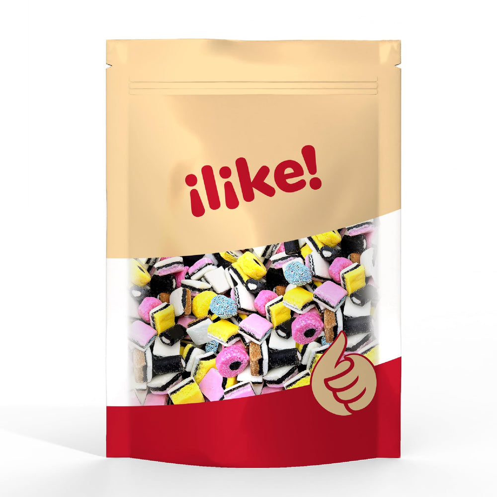 ILIKE! Licorice candies in jelly button shapes with vibrant colors for Easter baskets.