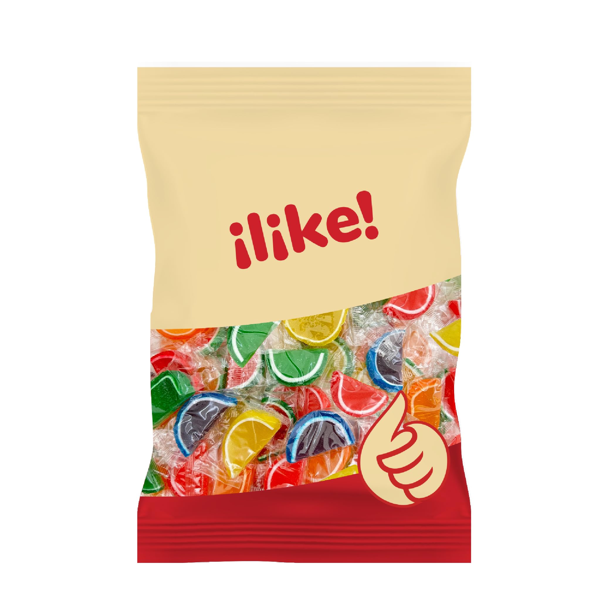 ILIKE! Agar-based jelly slices, gelatin-free option for a sweet snack.