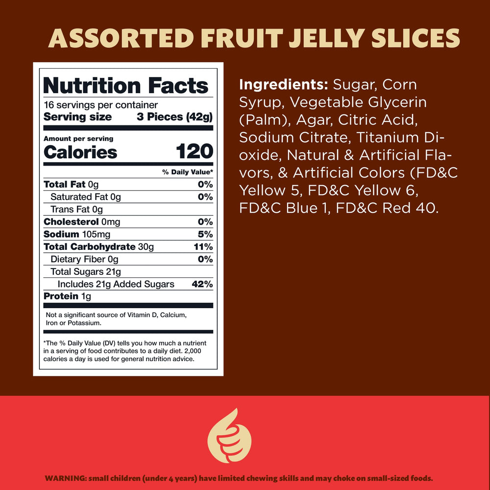ILIKE! Fruit Slices Candy in assorted flavors, perfect for dessert toppings.
