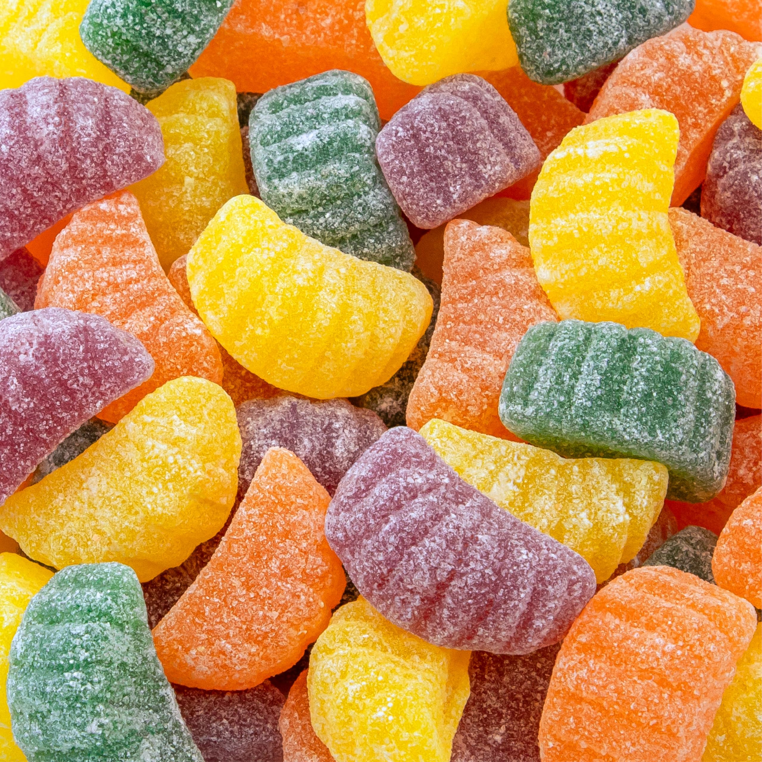 ILIKE! Fruit Slices Tangerine – vibrant, dye-free chewy candies for snacking or gifting.