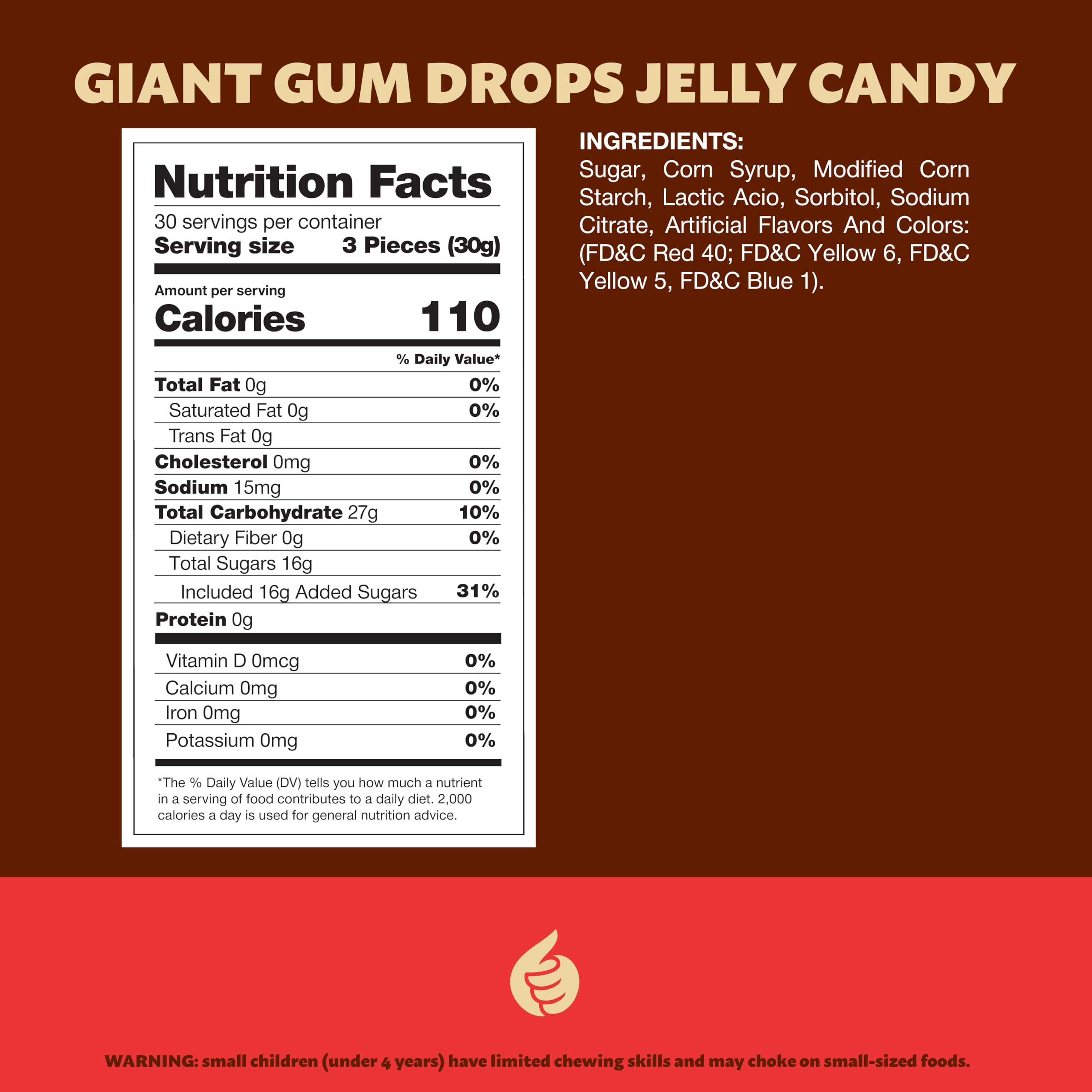 ILike Gum Drops assorted flavors in 1 inch drops for cakes and party favors
