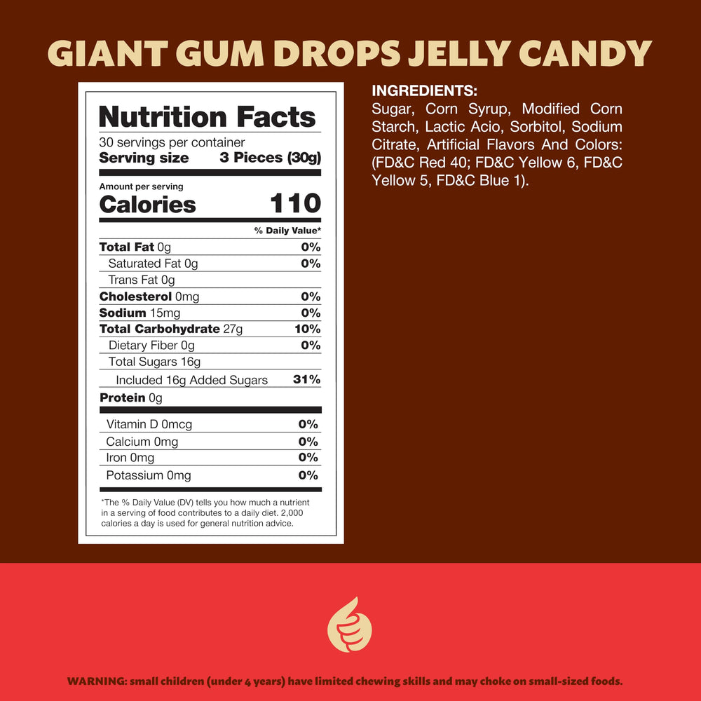 ILike Gum Drops assorted flavors in 1 inch drops for cakes and party favors