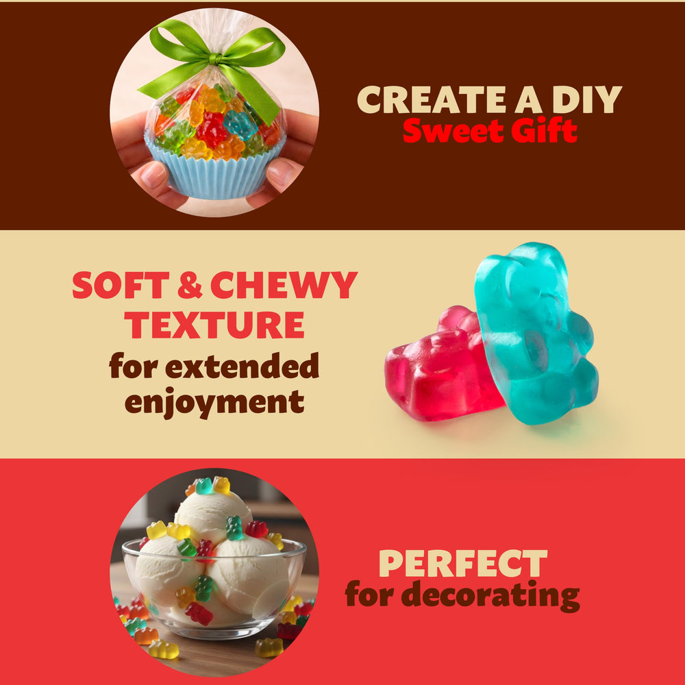 ILike Gummi Bears dye-free candy in a colorful bowl for gatherings.