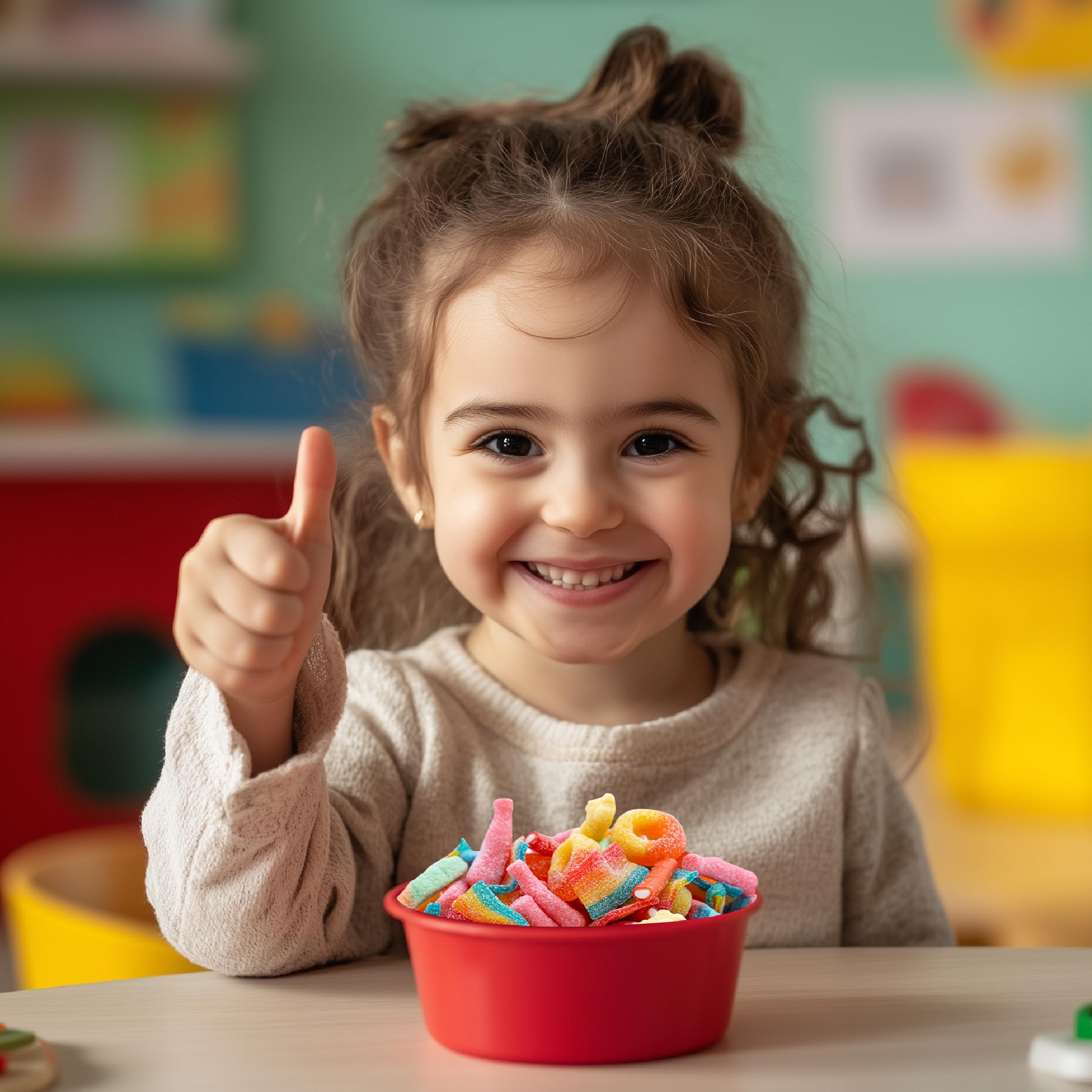 ILike! Cake and sundae topping idea with gummy mix decorations