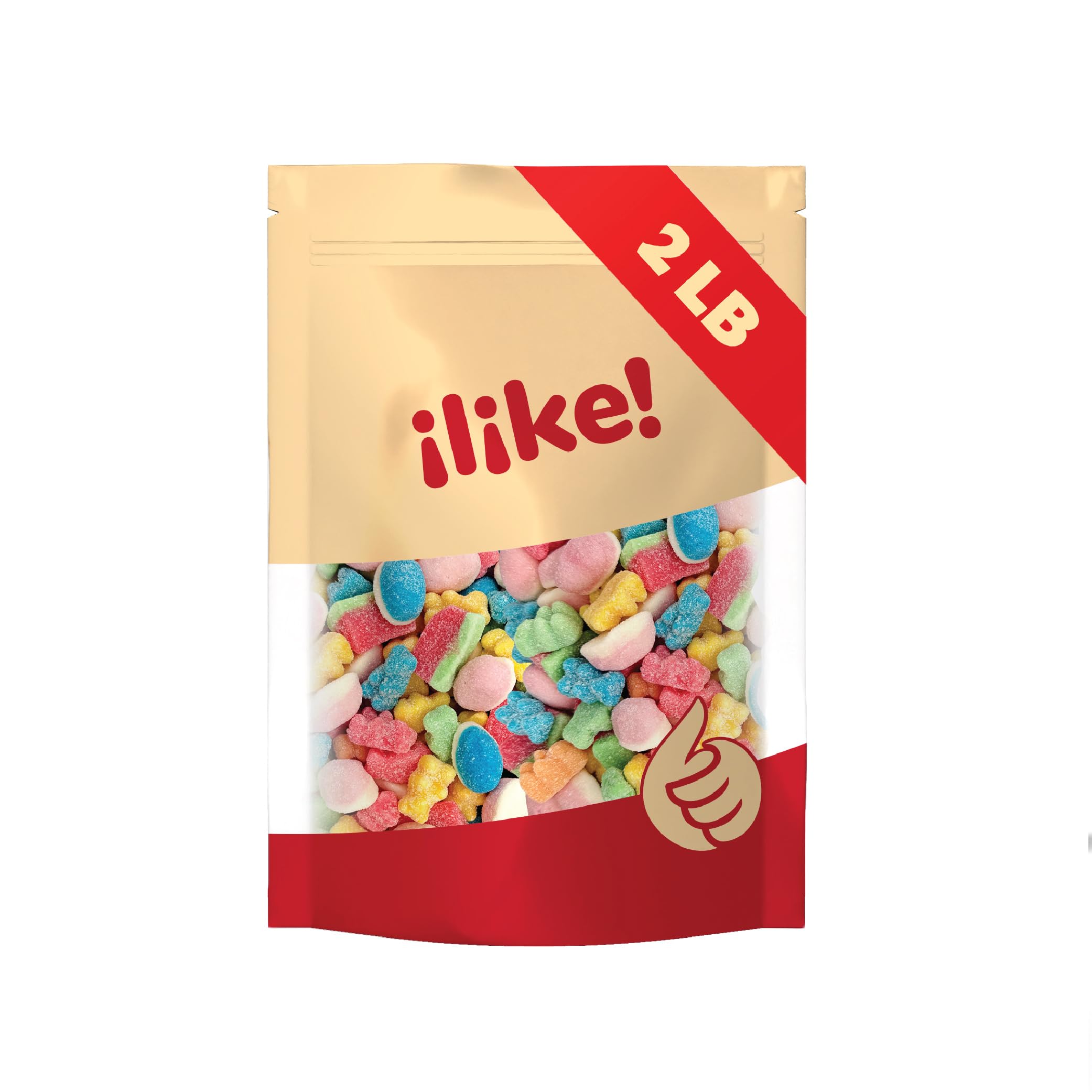 ILIKE! puffy gummies in strawberry and blue raspberry offer bright, fruity snacking.