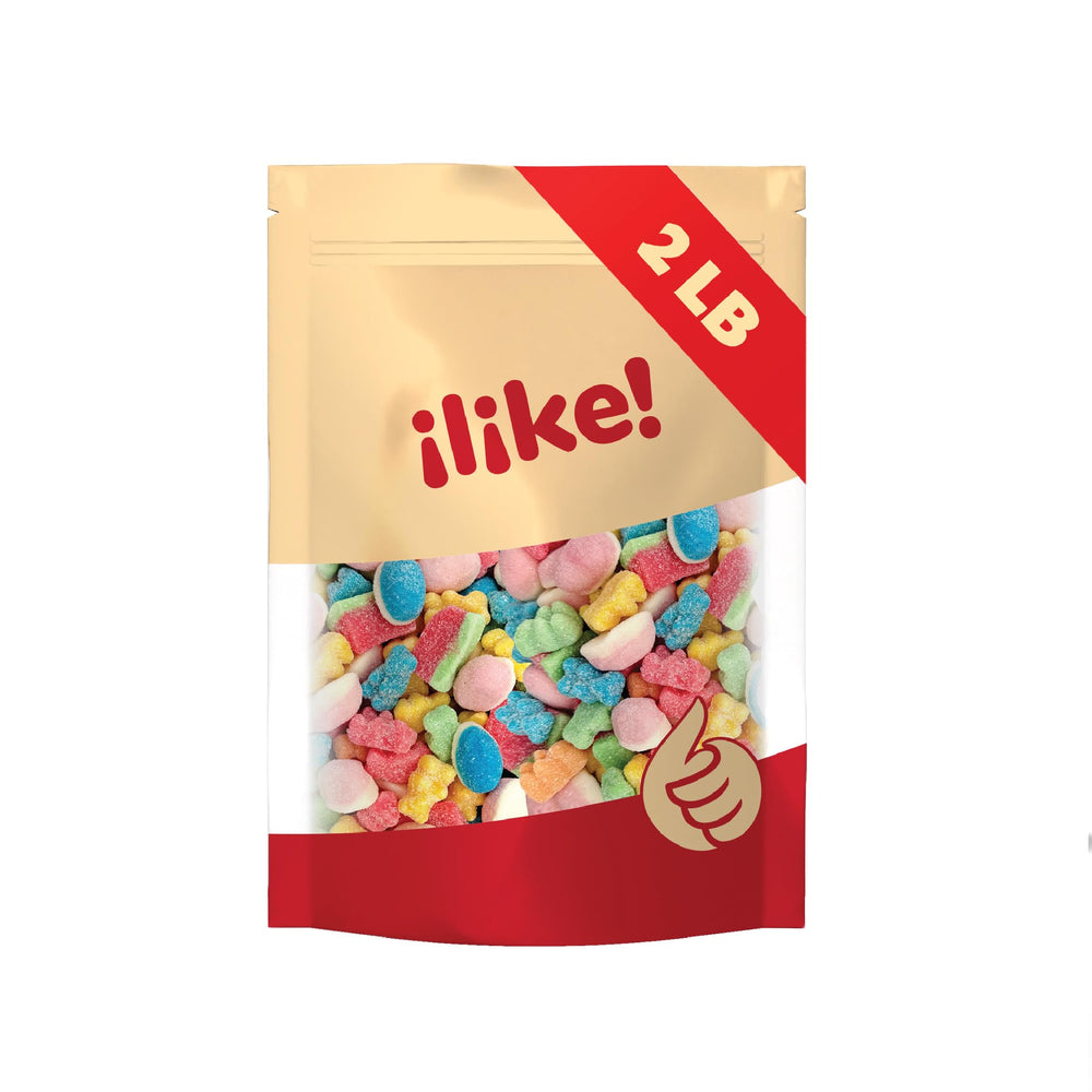 ILIKE! puffy gummies in strawberry and blue raspberry offer bright, fruity snacking.