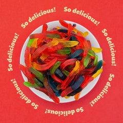 ILIKE! Gummy Worms apple flavor adds color to snacks.